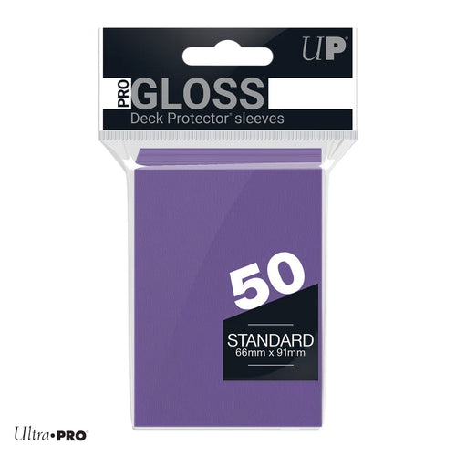 Standard Deck Protector Sleeves PRO Gloss - Purple 50 Pack