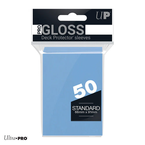 Standard Deck Protector Sleeves PRO Gloss - Light Blue 50 Pack