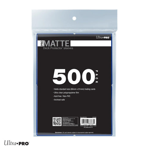 Standard Deck Protector Sleeves PRO Matte - Blue 500 Pack