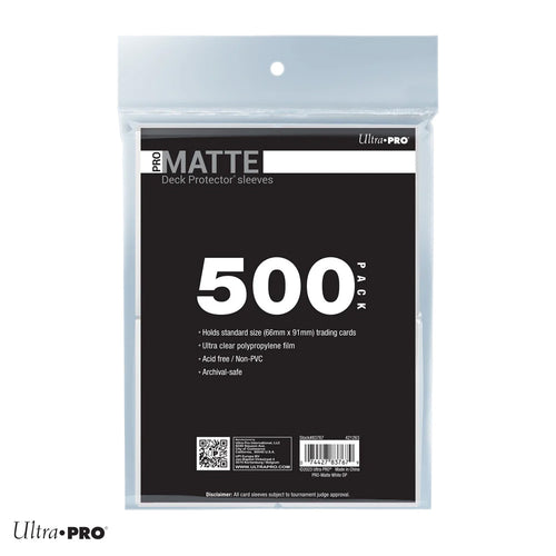 Standard Deck Protector Sleeves PRO Matte - White 500 Pack