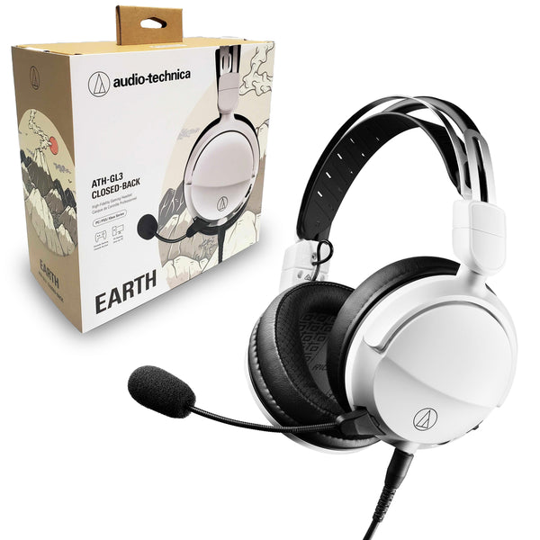ATHGL3 High Fidelity Closed Back Gaming Headset - White