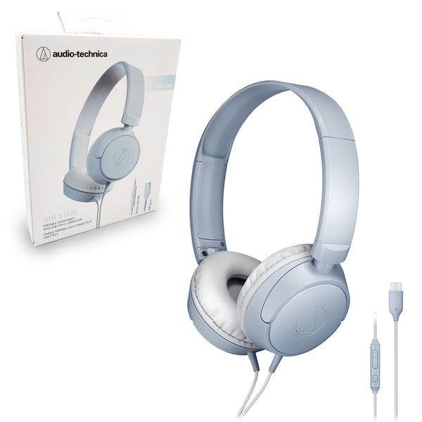 ATHS120C USB C On Ear Headphones - Gray