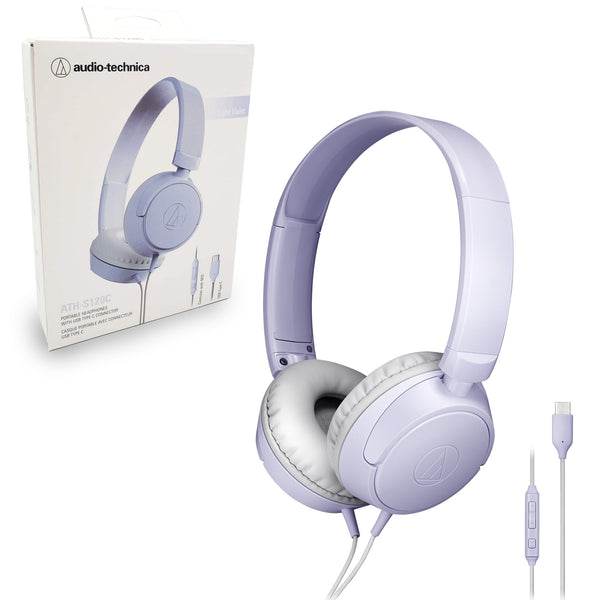ATHS120C USB C On Ear Headphones - Violet