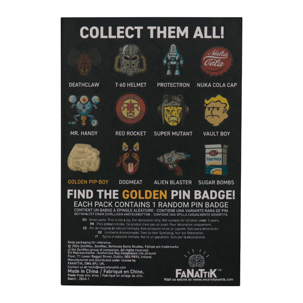 Fallout Mystery Pin Badge Blind Boxes 12 Pack