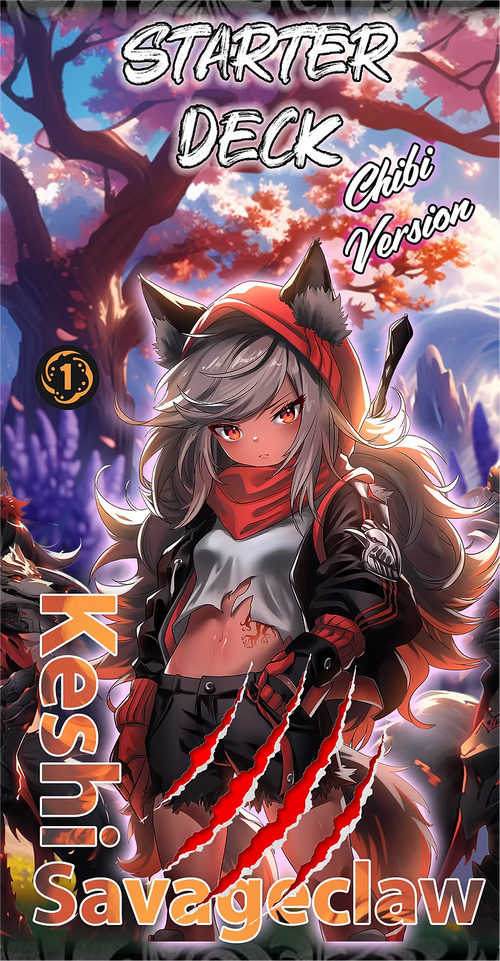 Keshi Savageclaw Chibi Starter Deck 1st Edition