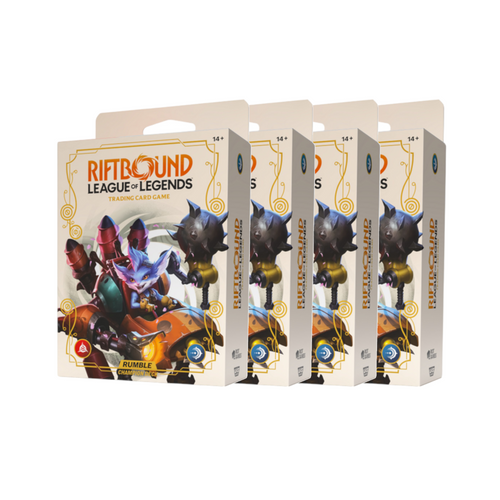 Riftbound Set 2 Spiritforged Rumble Starter Deck Bundle 4 Pack