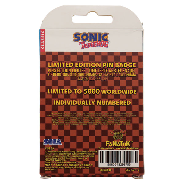 Sonic the Hedgehog Dr. Eggman Egg Mobile Chained Pin Badge