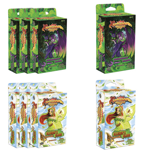 Neopets Battledome Jhudora's Bluff & Illusen’s Glade Structure Deck Display Box 8 Pack