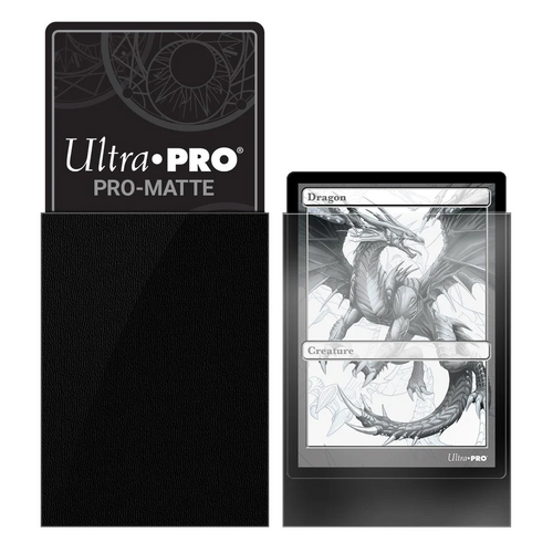 Standard Deck Protector Sleeves PRO Matte - Black 50 Pack