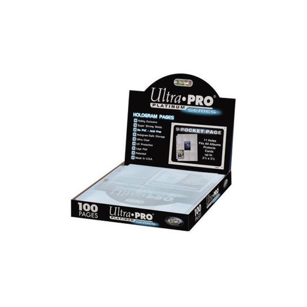 9 Pocket 11 Hole Punch Pages Platinum Series - 100 Pack