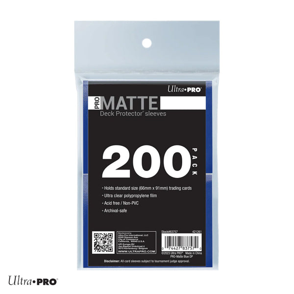 Standard Deck Protector Sleeves PRO Matte - Dark Blue 200 Pack