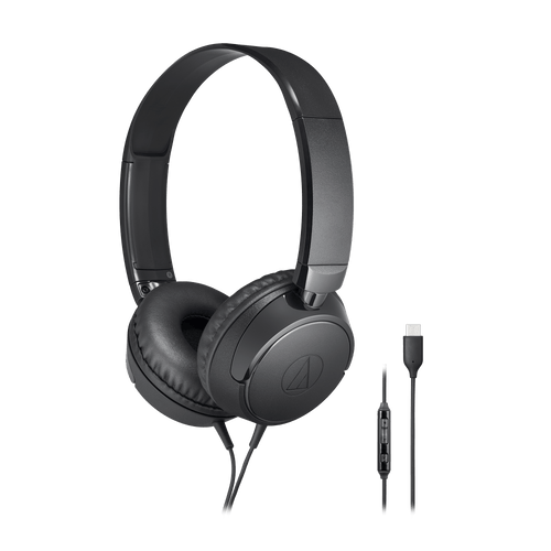 ATHS120C USB C On Ear Headphones - Black