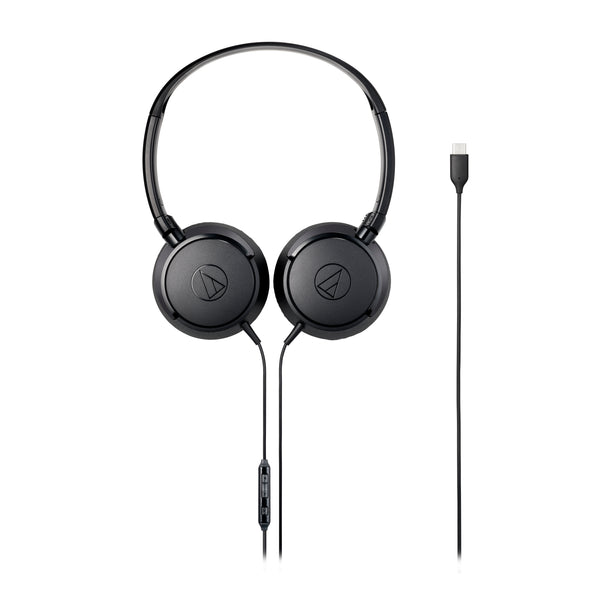 ATHS120C USB C On Ear Headphones - Black