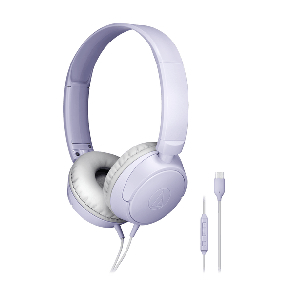 ATHS120C USB C On Ear Headphones - Violet