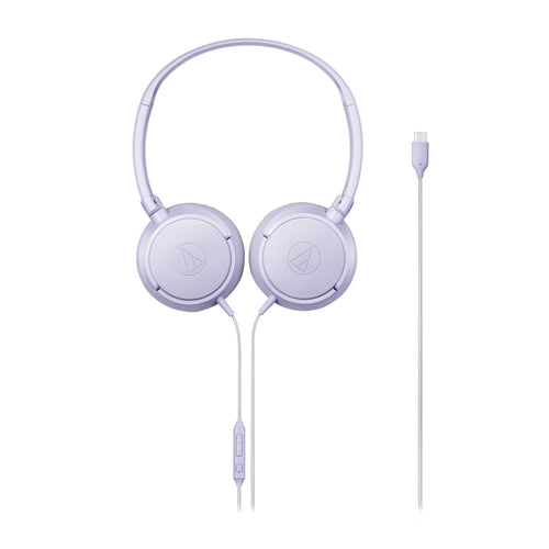 ATHS120C USB C On Ear Headphones - Violet