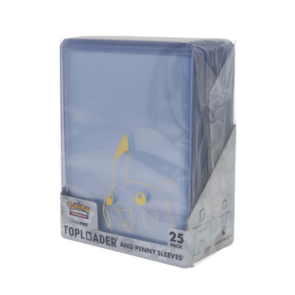 3 x 4" Clear Regular Toploaders and Penny Sleeves Combo Pikachu 25 Pack