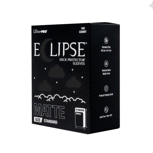 Eclipse Deck Protector Sleeves Matte Jet Black 105 Pack