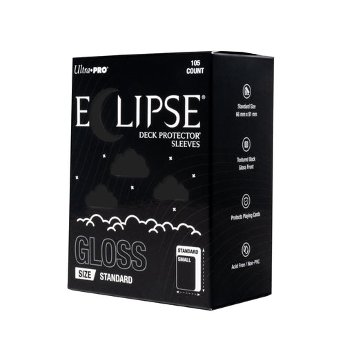 Eclipse Deck Protector Sleeves Gloss Jet Black 105 Pack