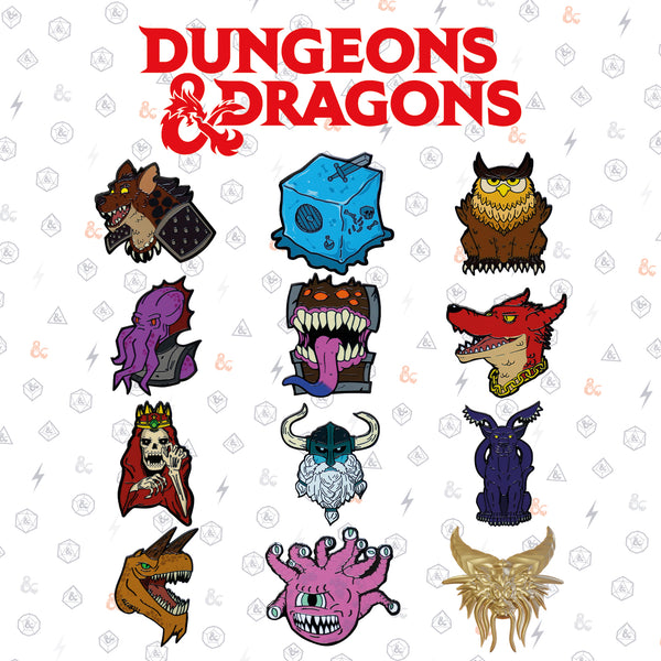 Dungeons & Dragons 50th Anniversary Mystery Pin Badge Blind Boxes 12 Pack