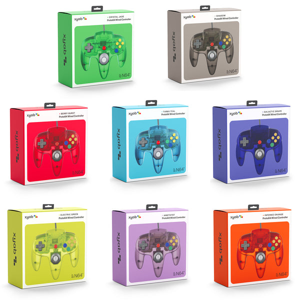8 Controller PROTO64 Wired Controller Bundle for Nintendo 64® – XYAB