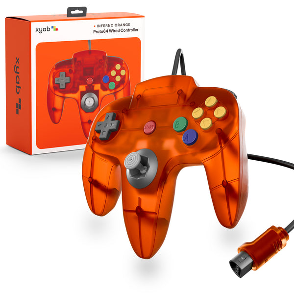 PROTO64 Inferno Orange Wired Controller for Nintendo 64® – XYAB