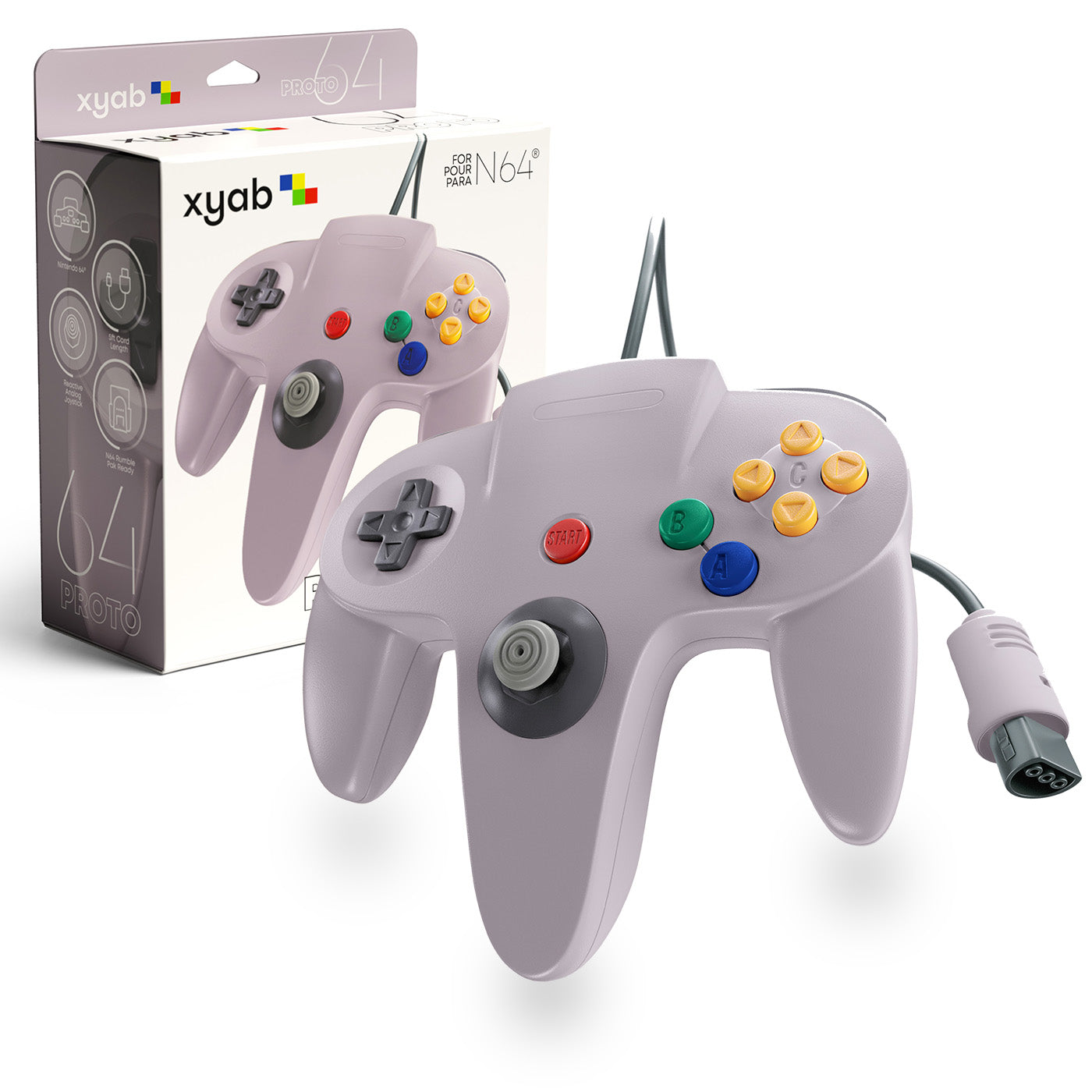 Gray Code Controller PROTO64 Gray Wired Controller for Nintendo 64® – XYAB