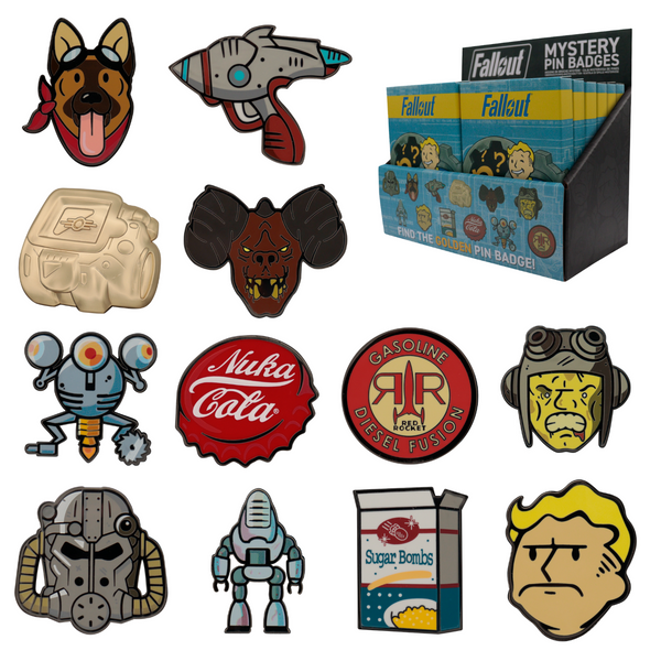Fallout Mystery Pin Badge Blind Boxes 12 Pack