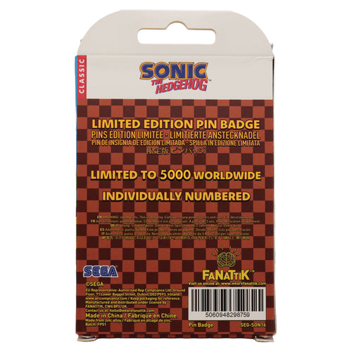 Sonic the Hedgehog Dr. Eggman Egg Mobile Chained Pin Badge