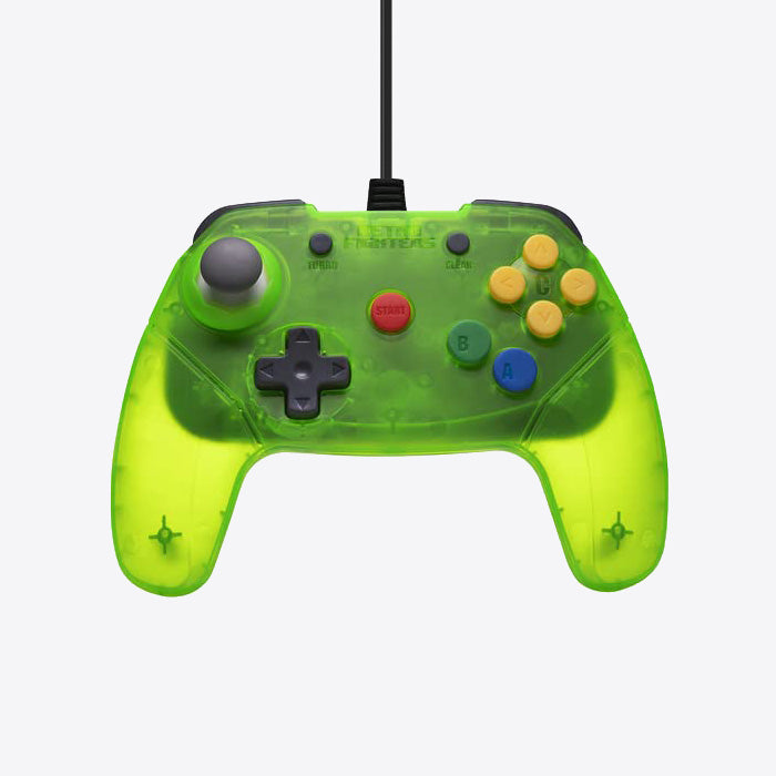 Retro Fighters Brawler64 Wired Controller V2 - Extreme Green