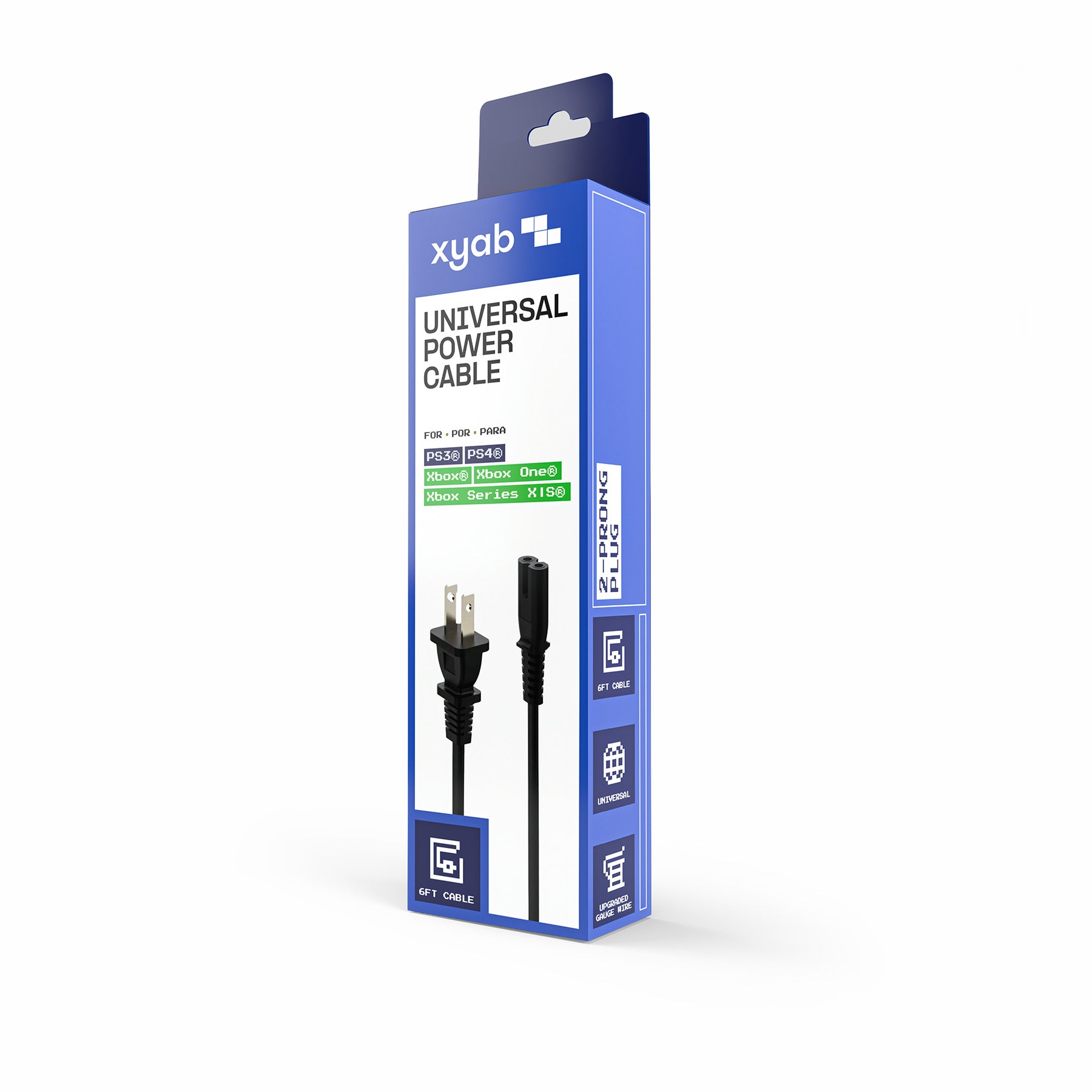 2 Prong Basic Power Cable – XYAB