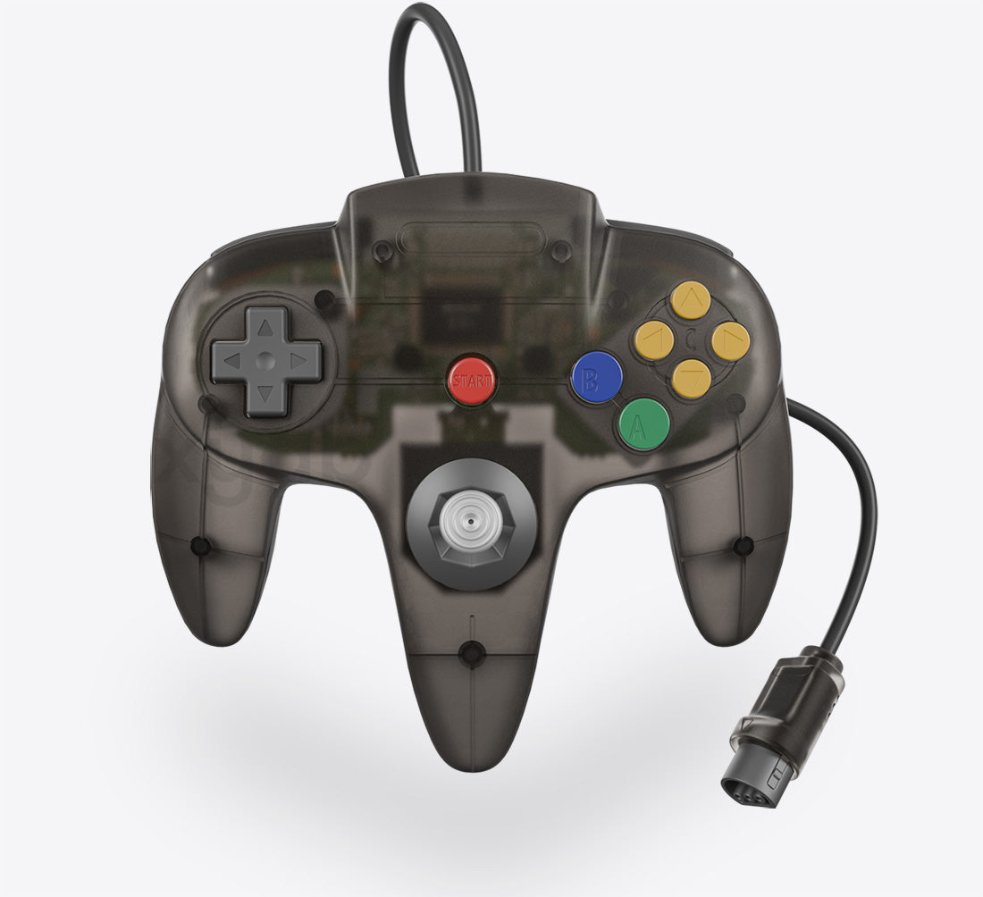 PROTO64 Smoke Black Wired Controller for Nintendo 64® - XYAB
