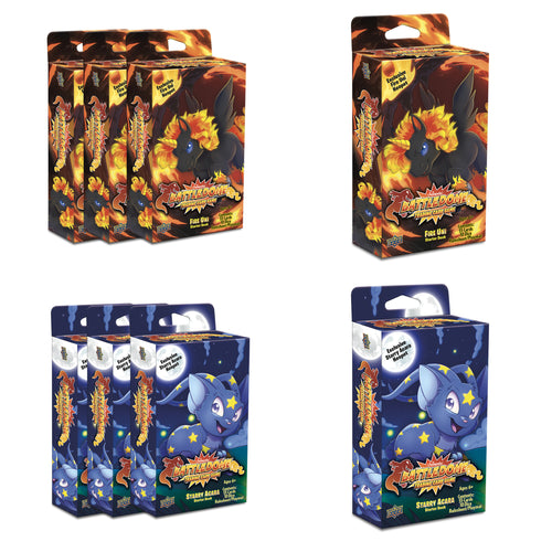Neopets Battledome Fire Uni & Starry Acara Starter Deck Display Box 8 Pack