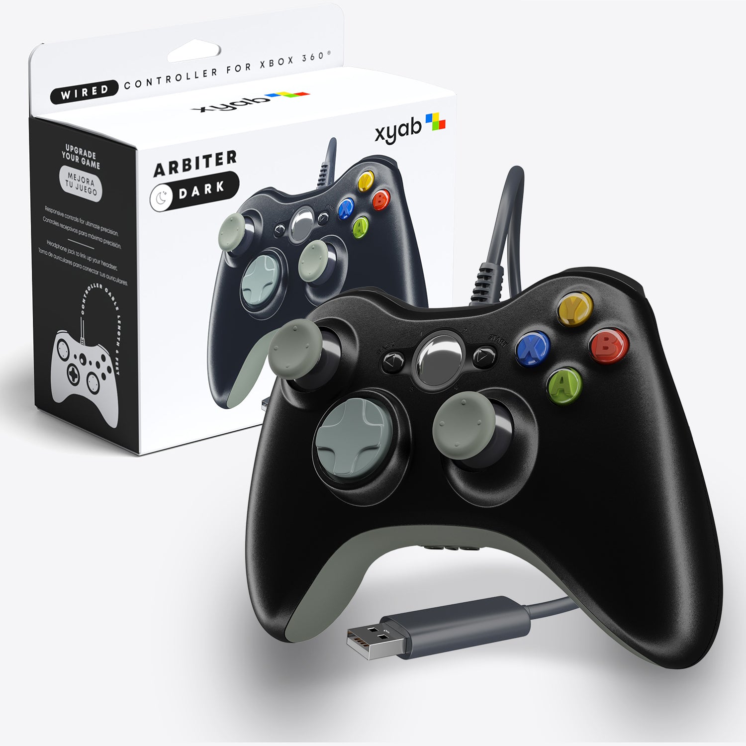 Black Web Controller Xbox 360 Controller Black And White