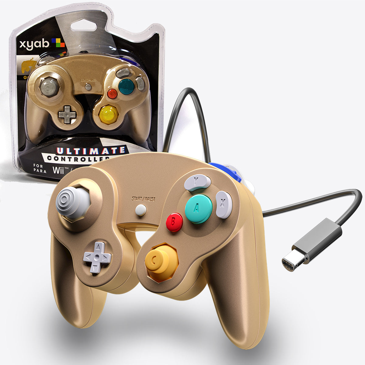 Wired Controller for Nintendo GameCube® - Gold - XYAB