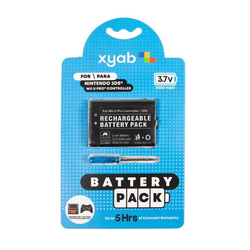 Rechargeable Battery Pack for Nintendo 3DS® / Wii U® Pro Controller XYAB