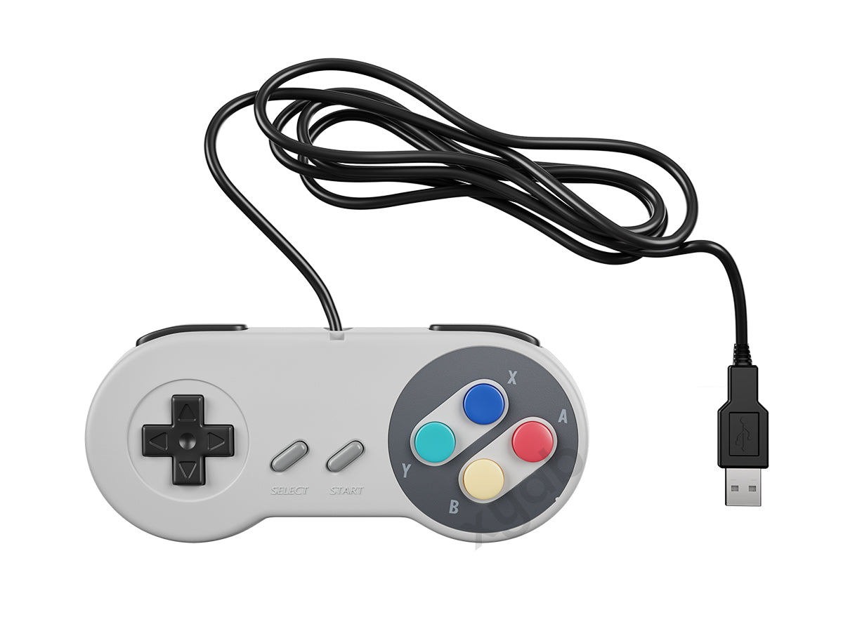 SNES Style Wired USB Controller for PC & Mac® – XYAB