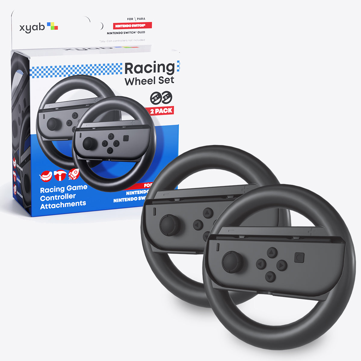2 Pack Steering Wheel -  Black
