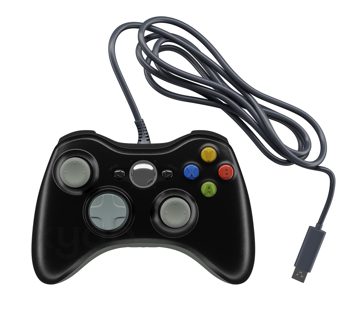 Arbiter Black Wired Controller For Microsoft Xbox 360® Pc Xyab